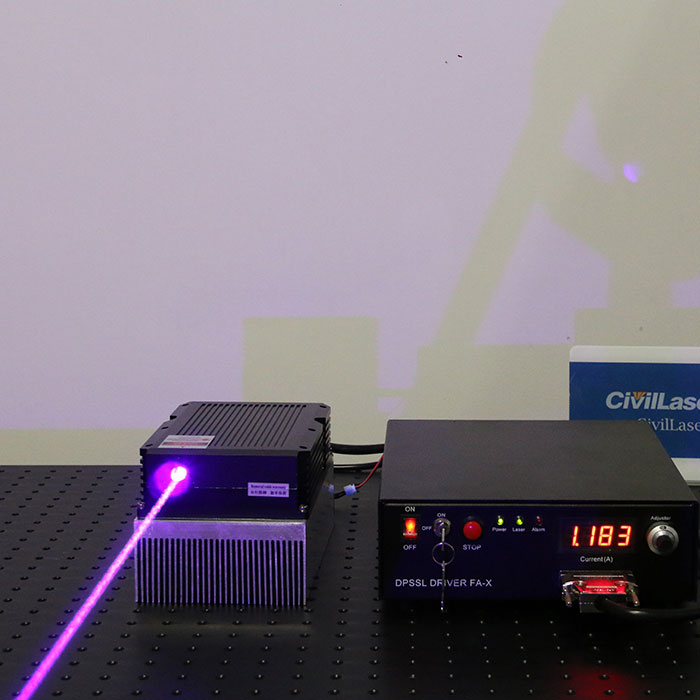 405nm 10W 青紫色レーザー 0~10000mW 出力パワー調整可能 TTL変調付き